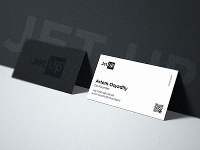 JetUp Digital BC business card design graphic jetup logotype ui ux