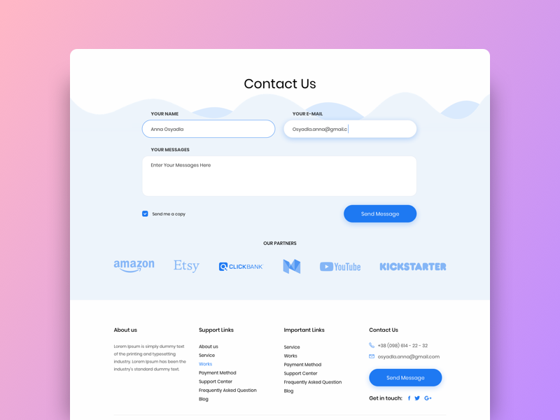 Contact Us by JetUp Digital on Dribbble