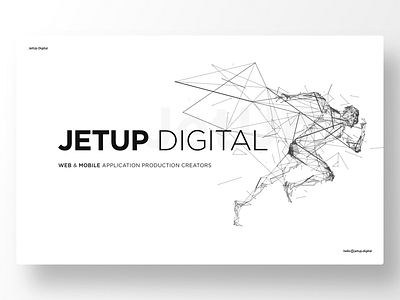 Jetup Digital White company design designer desktop jetup mobile app presentation typography ui ux website