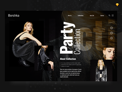 Fashion - Bershka - Party Collection bershka brand clean clear creative dailyui design ecommerce fashion inspiration interface jetup portfolio sketch typography ui ux web webdesign website