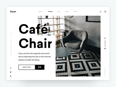Czyan dailyui design furniture onepage portfolio ui uiux ux web webdesign webpage website
