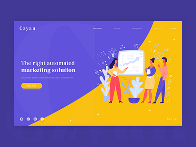 Czyan company design designer desktop home jetup jetup digital landing ui ux webdesign website