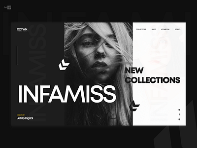 Infamiss black design desktop ecommerce fashion home jetup jetup digital onlinestore shop shopping ui ux webdesign website