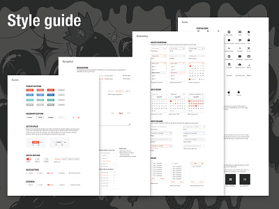 Slader Style Guide branding icon style guide style guide typography ui ui elements uikit ux website