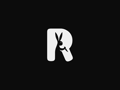 Killer Rabbit R bunny funny killer logo mascot rabbit