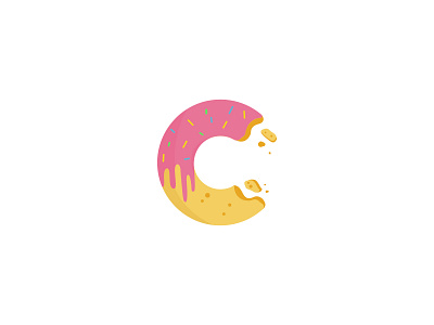 C Donut Logo branding design donut ice cream illustration logo vector