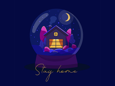 Stay at home illustration design illustration vector