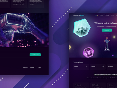 MetaverseLevels Website 2d adobexd design figma graphic design landing page product product design ui website website design