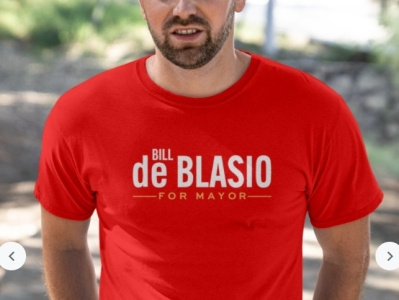 Bill De Blasio for Governor T Shirt bill de bill de blasio