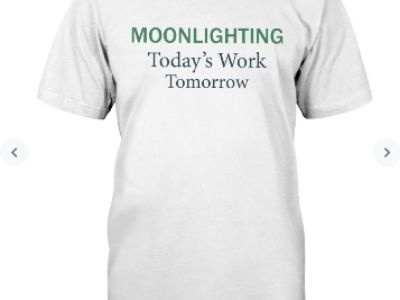 Moonlighting Today's Work Tomorrow Classic T-Shirt animation design graphic design illustration logo ussenate