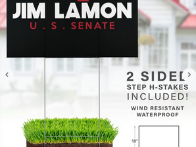 Jim Lamon For Senate yard sign