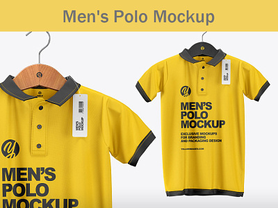 Men's Polo Mocku branding illustration logo tee