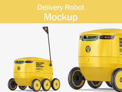 Delivery Robot Mockup branding design illustration logo mockup technology