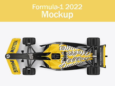 Formula-1 2022 Mockup branding design illustration logo mockup top view vehicle