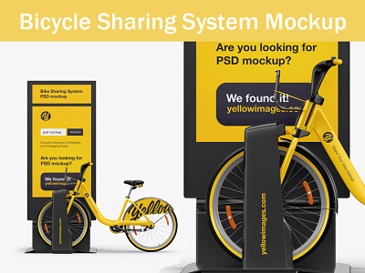 Bicycle Sharing System Mockup branding design illustration logo street bike