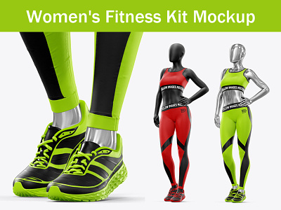 Women's Fitness Kit Mockup branding design illustration logo yoga