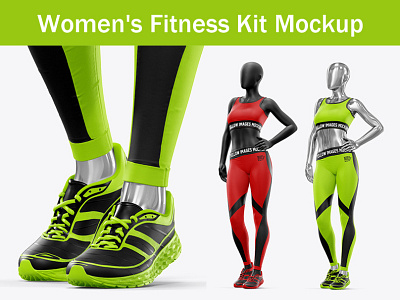 Women's Fitness Kit Mockup