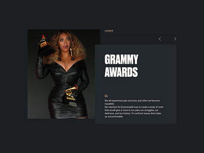 ABOUT Beyonce branding ui