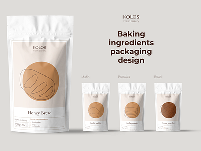 Packaging design for baking ingredients. (Front) branding design graphic design logo ui