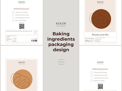 Packaging design for baking ingredients. branding design graphic design logo ui