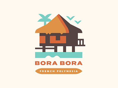 Bora Bora bora bora french polynesia illustration island pacific polynesia resort tropical vacation