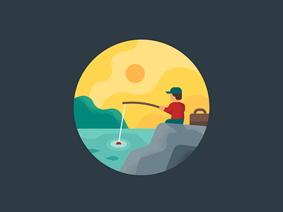 Fishing fish fisherman fishing fishing rod lake landscape morning pond river spring summer sunrise sunset