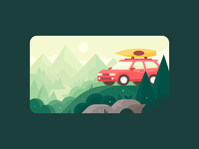 Credit Karma: New Car adventure car forest hatchback hiking kayak landscape mountains station wagon travel vehicle