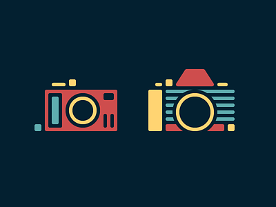 Cameras abstract cameras icon illustration