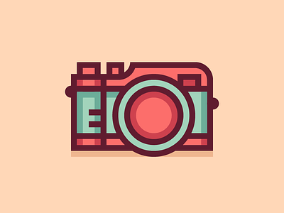 Camera abstract cameras icon illustration