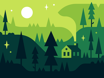Forest illustration print