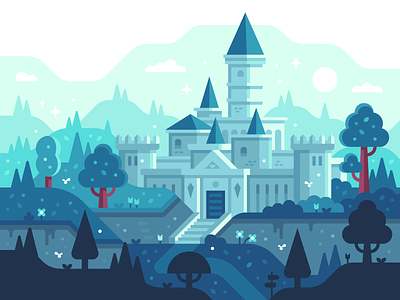 Hyrule Castle (OoT) castle hyrule hyrule castle illustration landscape ocarina of time zelda