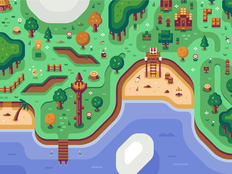Coastal Sheikah Tower - Discord Overworld Mural minecraft map coast beach teasure zelda video game mario nintendo forest discord
