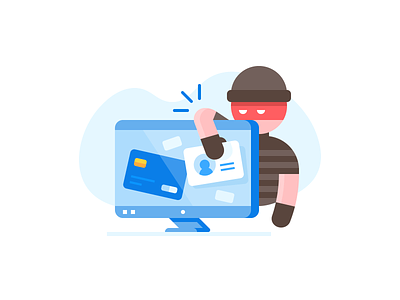 Credit Karma: Identity Monitoring breach credit design identity illustration thief ui