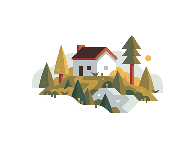 Mountain House cabin forest house landscape mountain pine summer woods