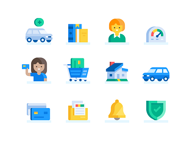 Credit Karma: Goals Icons (#1) credit credit card finance icon icon set iconography icons loans mortgage