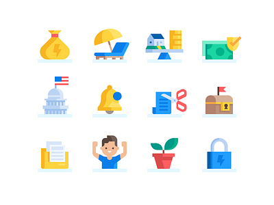 Credit Karma: Goals Icons (#2) credit credit card finance icon icon set iconography icons loans mortgage