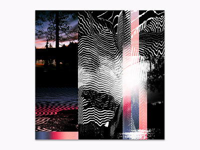 Experiment 1 abstract album art album cover glitch glitch art gradient nature poster sunset