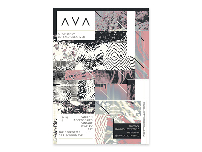 AVA Pop Up Poster abstract collage fashion pop up flyer glitch glitch art pop up poster poster design psychedelic texture