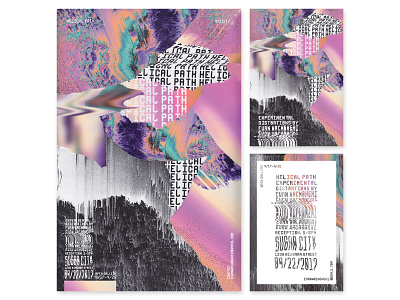 BFA Senior Show Promotional abstract aesthetic bfa collage college flyer glitch glitch art glitchart glitchy gradient illustration pink pixelsorting poster psychedelic punk senior show