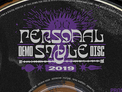 Personal Style Demo CD 90s inspired cd emo hardcore logotype music nineties playstation post punk psychedelic punk music typography video games