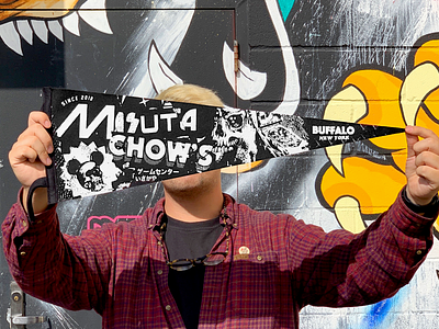 Misuta Chows Pennant album art barcade collage look at my glasses lol mural oxford pennant pennant poster product photo psychedelic punk street art typography wheatpaste