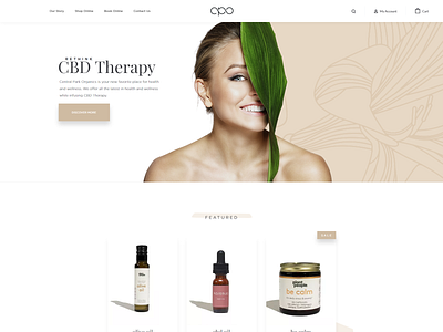 CBD Therapy | Home Page Design branding creative design ecommerce ecommerce design ecommerce shop ecommerce website footer home page homepage lettering logo minimal modern ui ux web website