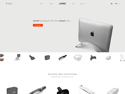 Urbo | Home Page Design branding creative design ecommerce ecommerce design ecommerce shop ecommerce website flat footer home page homepage lettering logo minimal modern typography ui ux web website