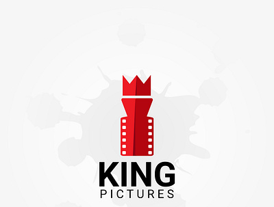 King Picture Logo art cinema company design logo