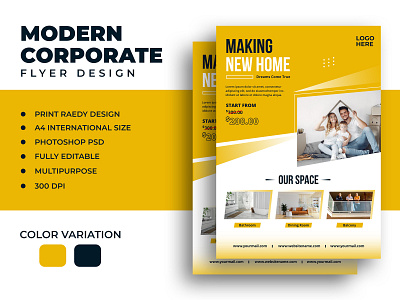 Modern Corporate Flyer Design Template advertising banner brochure corporate corporatedesign flyer flyertemplate graphic design leaflet party photoshop poster template
