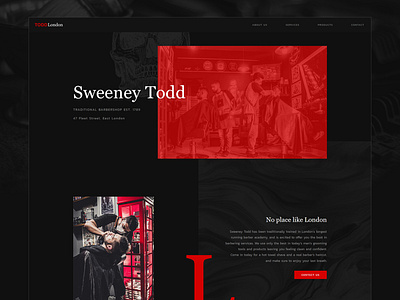 Sweeney TODD Barbershop Website Concept