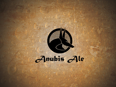 Anubis Ale Dribbble Post ale anubis beer black dog golden logo microbrew vector
