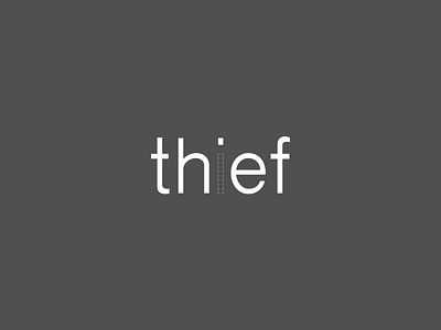 Thief black and white grand rapids lettering thief type typography wordmark