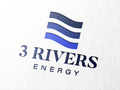 3 Rivers Energy Logo adobe illustrator asset management blue blue logo brand identity corporate branding corporate design energy logo icon infrastructure logo design rivers vector water