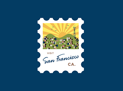 San Francisco Stamp branding california calligraphy design graphic design illustration illustrator san francisco typography vector web